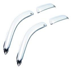 AVS Chrome Tape-On Side Window Deflectors 02-09 Dodge Ram QC